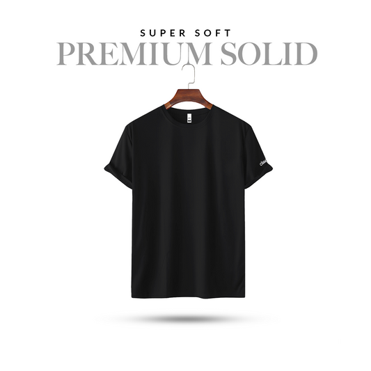 Premium Super Soft Black- Solid T-Shirt