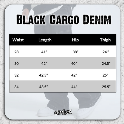 Men's Baggy Cargo Denim Jeans