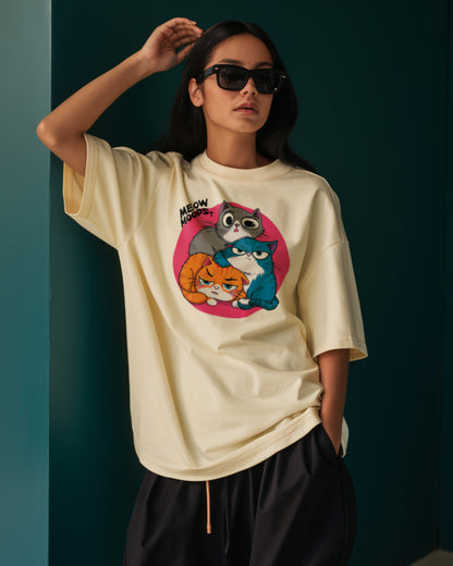 Drop Shoulder Premium T-Shirt. - Meow Moods