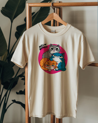 Drop Shoulder Premium T-Shirt. - Meow Moods