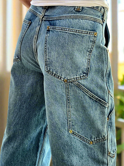 Woman Premium High Waist Baggy #Denim Jeans